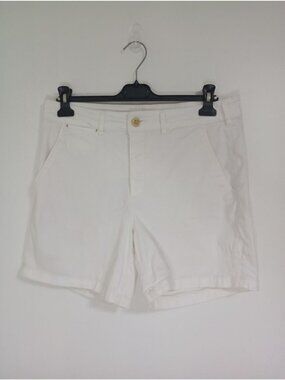 Anthropologie Shorts Size 31 White Womens Cotton Blend Button & Zipper Closure